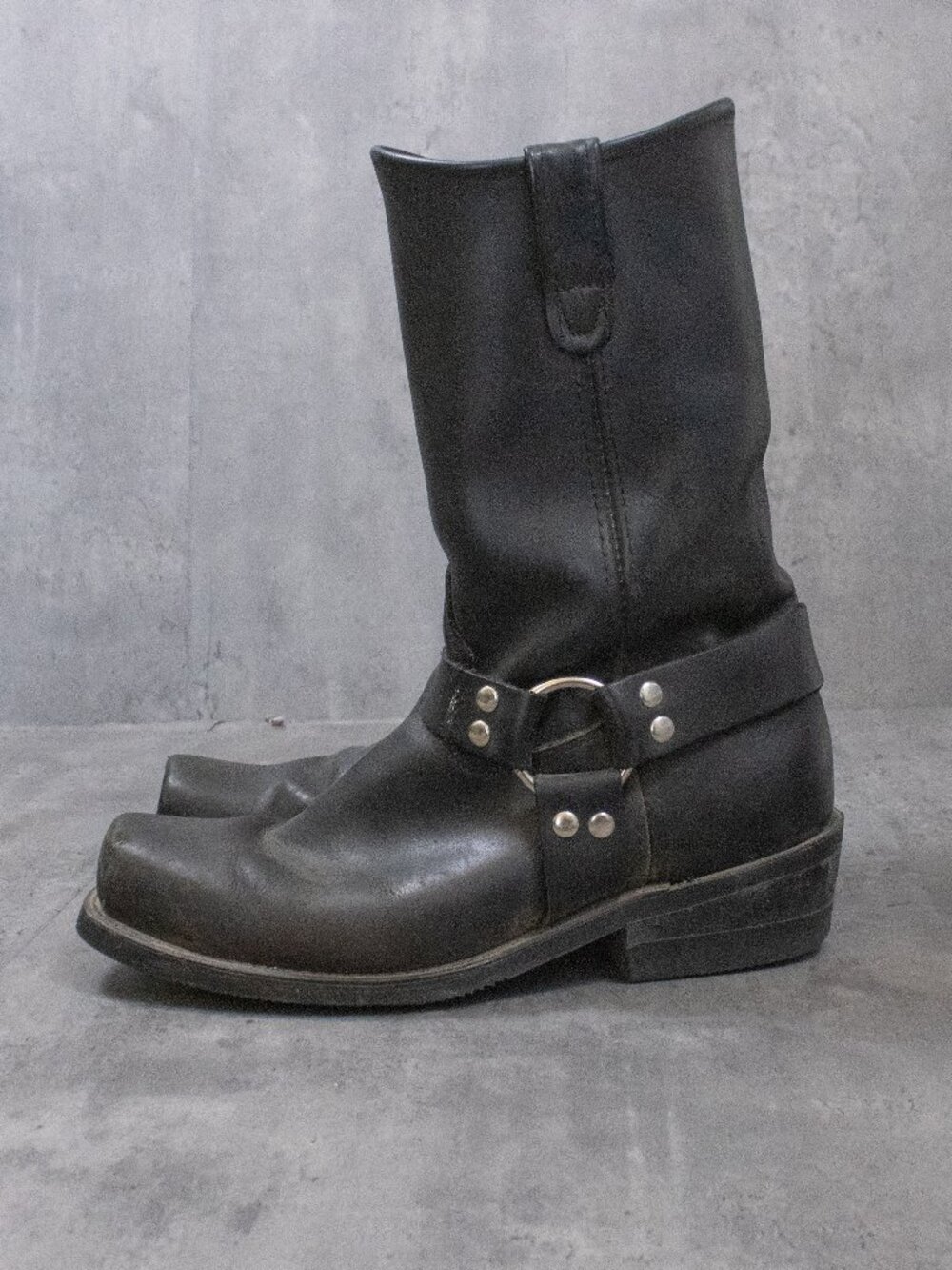 Double H Harness Leather Boots  Harness Square Toe  Black USA Made Size 10 Boot'